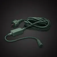 Hellum System Profi Netzkabel IP44 Stecker, wetterfest, Länge 500cm, Kabel grün outdoor