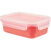 EMSA Clip & Close, Box, Rund, 0,8 l, Koralle, Polypropylen (PP), Thermoplastisches Elastomer (TPE), Deutschland