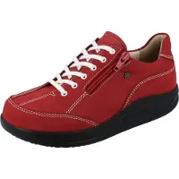 Finn Comfort Otaru bequemer Schnürer, Halbschuhe, Damen, Leder, Rot, NEU - Passformübersicht Marken Finnamic, Rot, leder (nubuk)