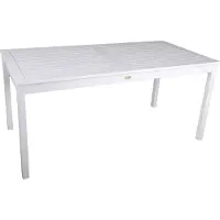 DELUKE Gartentisch NANTES - Eukalyptus, Weißgrau, 165x80x75cm | Terrassentisch Wetterfest Outdoor Tisch