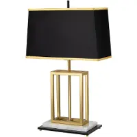 Elstead Lighting Atlas Zeitgenössische Schreibtischlampe Stahl gebürstetem Messing 1 Licht E27