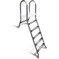 Weinmann Hochbeckenleiter V2A CLASSIC Poolleiter aus Edelstahl 1x5 und 1x1 Stufe 1,50 m