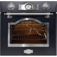 Kaiser Empire EH 6355 Em Sil Einbau Elektrobackofen 60 cm Anthrazit Emaille mit Silberdekor, Multi 8 Funktionen 67 L