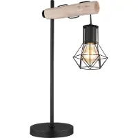 Globo Lighting Tischleuchte Metall schwarz matt, 1x E27