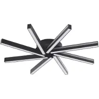 LUCANDE Smart Home Deckenlampe Tjado , dimmbar, schwarz, für Wohn- / Esszimmer, Metall, Modern, Smart Home Deckenlampe