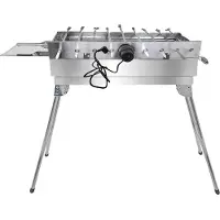 Olymp Handels GmbH Mangal Set mit 9er Drehspieß 230V Motor 10 Spieße Schaschlikgrill mit Drehmotor
