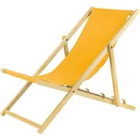 Sonstiges Liegestuh gelb 4er Set klappbar aus Holz-mit Absicherungssystem Klappstuhl Sonnenstuhl Strandstuhl Holzklappstuhl Gartenliegen Sonnenliege