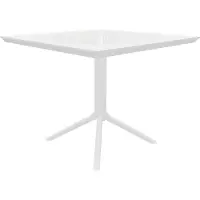 CLP Gartentisch Lenval 80 x 80 cm robust & wetterfest weiß