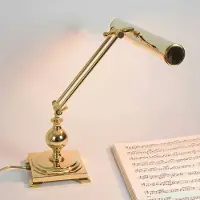 Licht-Erlebnisse Bankerlampe 43 cm E14 Gold Messing Jugendstil Bankerleuchte Schreibtischlampe