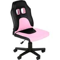 CLP Schreibtischstuhl Fun für Kinder Kunstlederbezug Armlehnen abnehmbar schwarz/pink