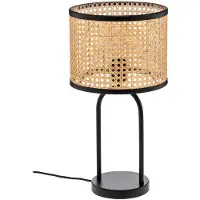 LINDBY Tischlampe Yaelle , Holz hell, für Wohn- / Esszimmer, Holz, Skandinavisch, Tischlampe