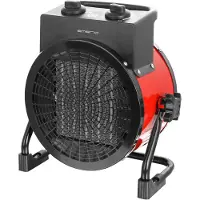 Emerio Heizlüfter FH-128620 – 3000W – IP20 – 2 Heizstufen – Einstellbares Thermostat – Ventilatorfunktion – Keramisches Heizelement – 30 m²