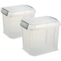 BRB-Lagertechnik 2 Ordnerboxen, 50 Liter, LxBxH 475x370x405 mm, Polypropylen-Kunststoff (PP)