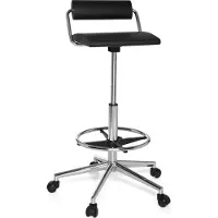Hjh OFFICE TOP WORK 28 - Arbeitsstuhl Arbeitshocker Schwarz