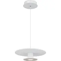 Globo Lighting Weiße Pendelleuchte Carter Ø 38cm mit Filz