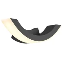 LUCANDE LED Aussenwandleuchte HALF , schwarz, Aluminium, Modern, LED Wandleuchte außen