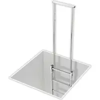 Hailo Zweihom- Einstiegshilfe versenkbar 300mm lichte Weite aus Stahl verzinkt 1.0037 / ASTM A36 zur Montage am Leiterholm 40x20mm