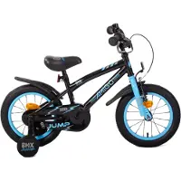 AMIGO Spiel + Freizeit GmbH AMIGO Kinderfahrräder Jungen BMX Jump 14 Zoll 22,5 cm Jungen Rücktrittbremse Schwarz/Blau