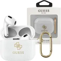 GUESS Apple AirPods 3 Cover Glitter Transparent Silicone Schutzhülle Case Etui