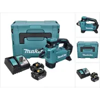 Makita DMP 181 RGJ Akku Kompressor 18 V 11,1 bar + 2x Akku 6,0 Ah + Ladegerät + Makpac