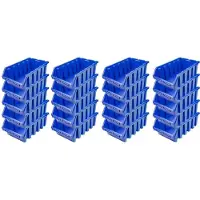Proregal SuperSparSet 20x Sichtlagerbox 5 | HxBxT 18,7x33,3x50cm | Polypropylen | Blau