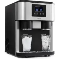 Klarstein Eiswürfelmaschine Klein, 1,8L Eiswürfelbereiter, Eiswürfelmaschine für Crushed und Bullet Eis, Schnelle Mini-Eiswürfelmaschine, Leichte Reinigung, Eiswürfelbereiter für 15kg/24h
