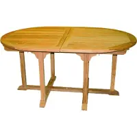 Linder Exclusiv GmbH Premium XXL Teak Ausziehtisch oval Tisch Gartentisch Teakmöbel ausziehbar 220 cm