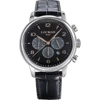 Locman 0254A01R-00BKGY2PK Italy Armbanduhr 1960 Chrono schwarz Ref. 0254