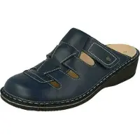 Finn Comfort Bequeme Pantolette Java, Damen, Ozean, Leder, NEU - Damenschuhe Pantolette / Zehentrenner, Blau