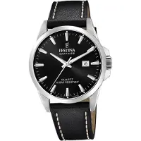 Festina Herren Uhr Swiss Lederarmband schwarz D2UF20025/4