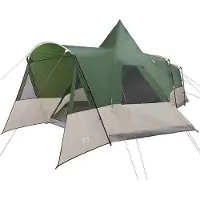 vidaXL Teepee Zelt für 8 Personen mit Dach Grün 720 x 465 x 295 cm