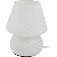 LINDBY Tischleuchte Andriana, weiß, Glas, Ø 15 cm