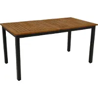 Degamo Gartentisch Tisch RAGUSA 150x80cm rechteckig, Metall anthrazit + Akazie