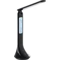 Eglo LED Tischlampe Coluccia, Nachttischlampe mit Touch, dimmbar in Stufen, Schreibtischlampe aus Kunststoff in Schwarz, Bürolampe neutralweiß