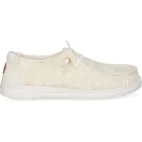 HeyDude Slipper Damen Wendy Crochet Lace White Gold-Schuhgröße 43