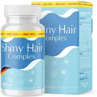Glory Products OÜ Shiny Hair Complex Kapseln| mit Pflanzenextrakten, Mineralstoffen und Vitaminen | 90 Kapseln pro Dose