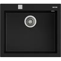 Teka Forsquare 50.40 TG, Bündiges Waschbecken, Rechteckig, Schwarz, 1 Becken, Quadratisch, 500 x 500 mm