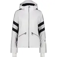 CMP Damen Skijacke aus 4-Way-Stretch-Twill mit abnehmbarer Kapuze weiss 44