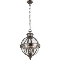 Licht-Erlebnisse Pendelleuchte E14 Nickel Glas Metall Vintage Hängelampe