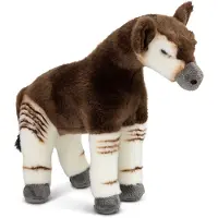 One for Fun Animigos Realistisches Okapi Kuscheltier 32 cm, allergikerfreundlich aus Polyacryl Polyester