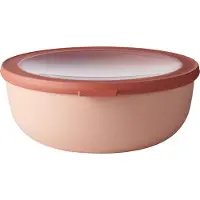 Mepal - Cirqula Vorratsdose Multi Schüssel & Schalen Rund - Aufbewahrungsbox & Frischhaltedosen mit Deckel - 2250 ml - Nordic Blush