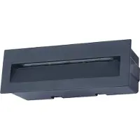 LUCANDE LED-Wandeinbauleuchte Loya, 23 x 8 cm, grau, IP54 Loya, schwarz, Aluminium, Modern, Wandleuchte außen