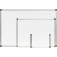Stier Whiteboard, magnetisch mit Stiftablage und Alu-Rahmen, trocken abwischbar, 1800 mm x 1200 mm (B x H), Board mit Befestigungsmaterial, Vertikal und Horizontal montierbar