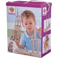 Eichhorn 100001612 Holzbaukasten Holzsteine zum Bauen, inkl. Vorlagen, aus100 Prozent em Buchenholz, 200 teilig, für Kinder ab Zwei Jahren