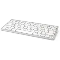 Hama KEY4ALL X510, Kabellos, Bluetooth, Scherenschalter, QWERTZ, Silber, Weiß