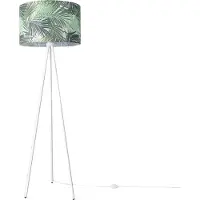 Paco Home Stehlampe Wohnzimmer Lampenschirm Büro Stativ Leselampe Deko Schlafzimmer Jungle Leuchten Farbe / Größe Grün (Ø45.5cm)