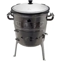 Grillpeter Utschak Edelstahl Aidos Utschak Set mit Kazan aus Gusseisen 8L