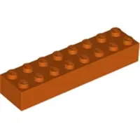 LEGO 2x8 Stein 3007 - 50 Stück Dunkles Orange