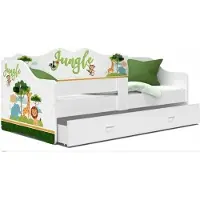 Markenlos Kinderbett mit Matratze und Schublade NELI Jugendbett spielbett 180x80 stickern nr.5