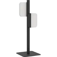 Eglo LED Tischlampe Ervidel, 2 flammige Tischleuchte, Nachttischlampe, Wohnzimmerlampe, LED Lampe mit Schalter, warmweiß